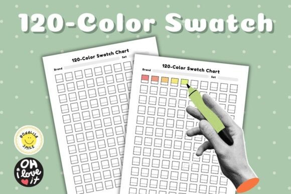 120 Color Swatch Chart, Square Classic: The Ultimate Design Tool