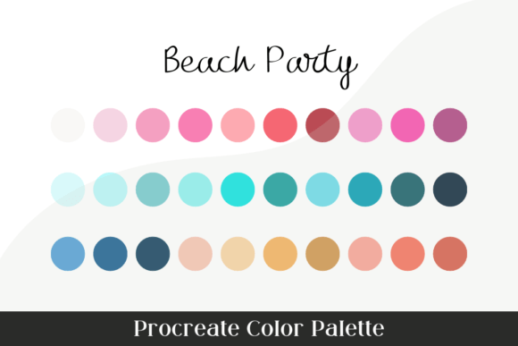 Beach Party Procreate Color Palette: A Splash of Summer for Your Digital Art