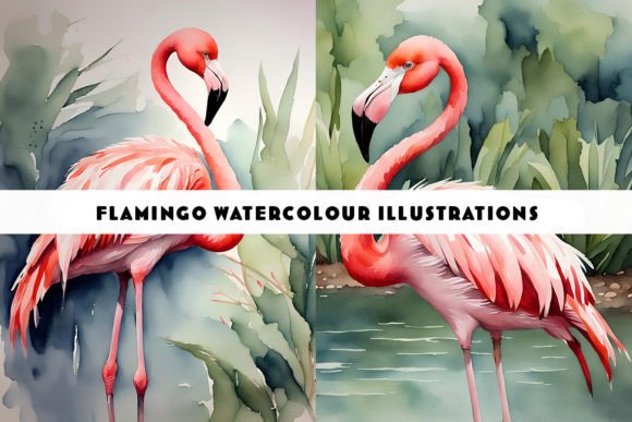 Flamingo Watercolour Duo: A Fresh Take on Modern Typography