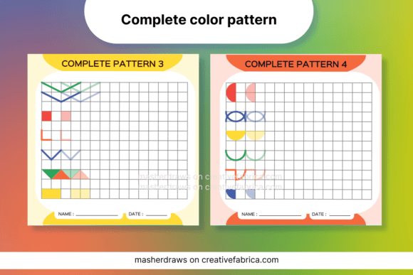 Kids Activity Tracing Color Pattern 3-4: A Creative Font for Young Learners