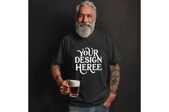Old Man, Empty T-shirt Color Black: A Designer's Asset
