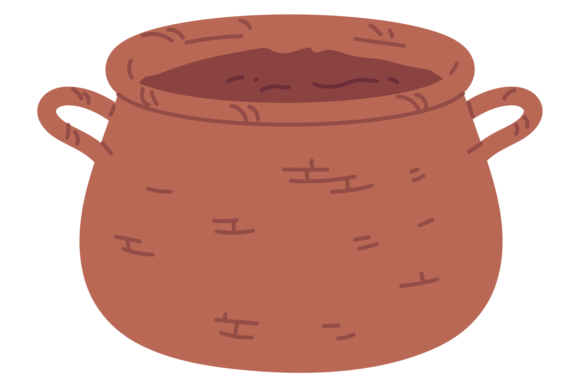 Pot with Fresh Soil Color Icon: Botanica's Earthy Charm
